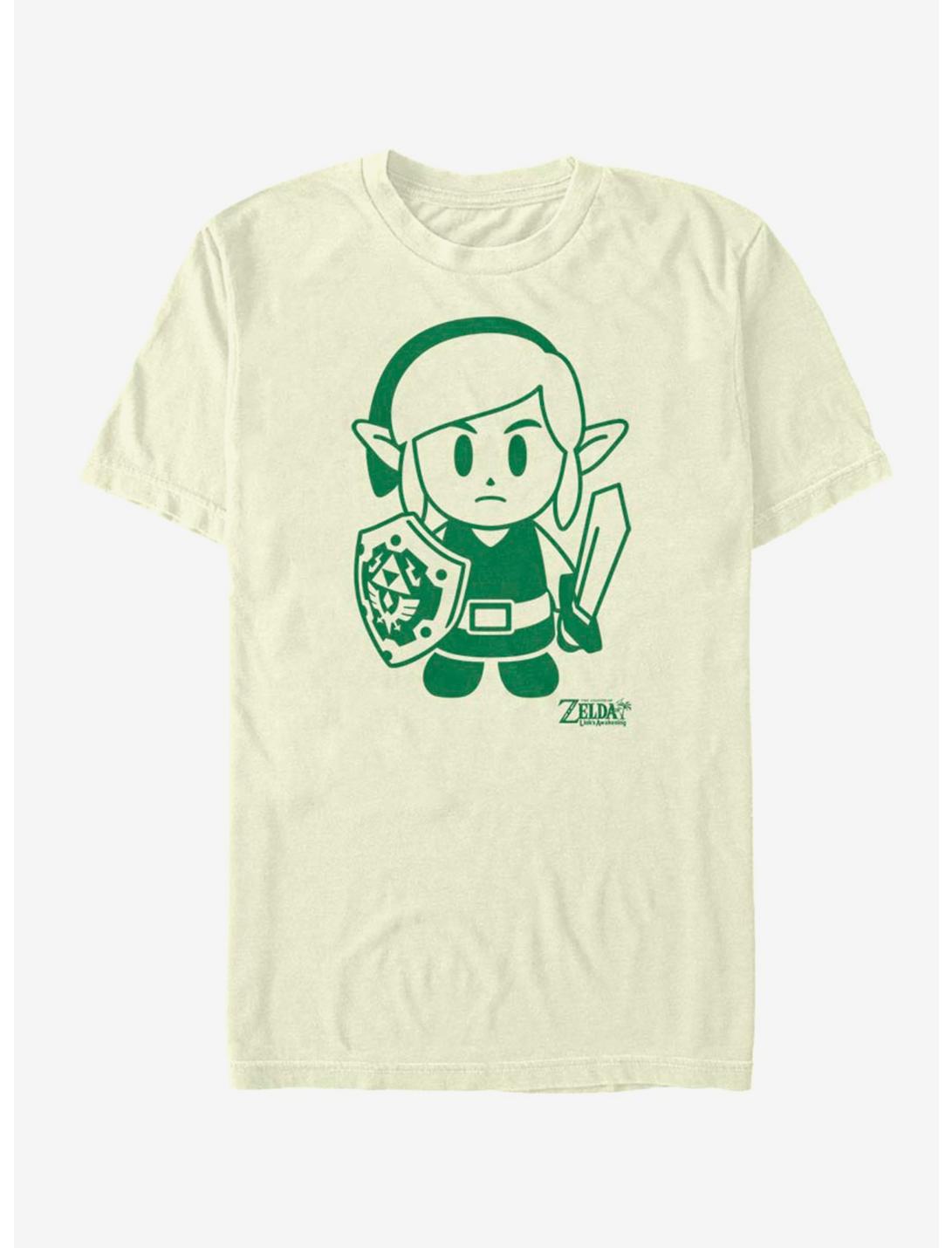 Nintendo The Legend of Zelda: Link's Awakening Link Avatar Outline T-Shirt, NATURAL, hi-res