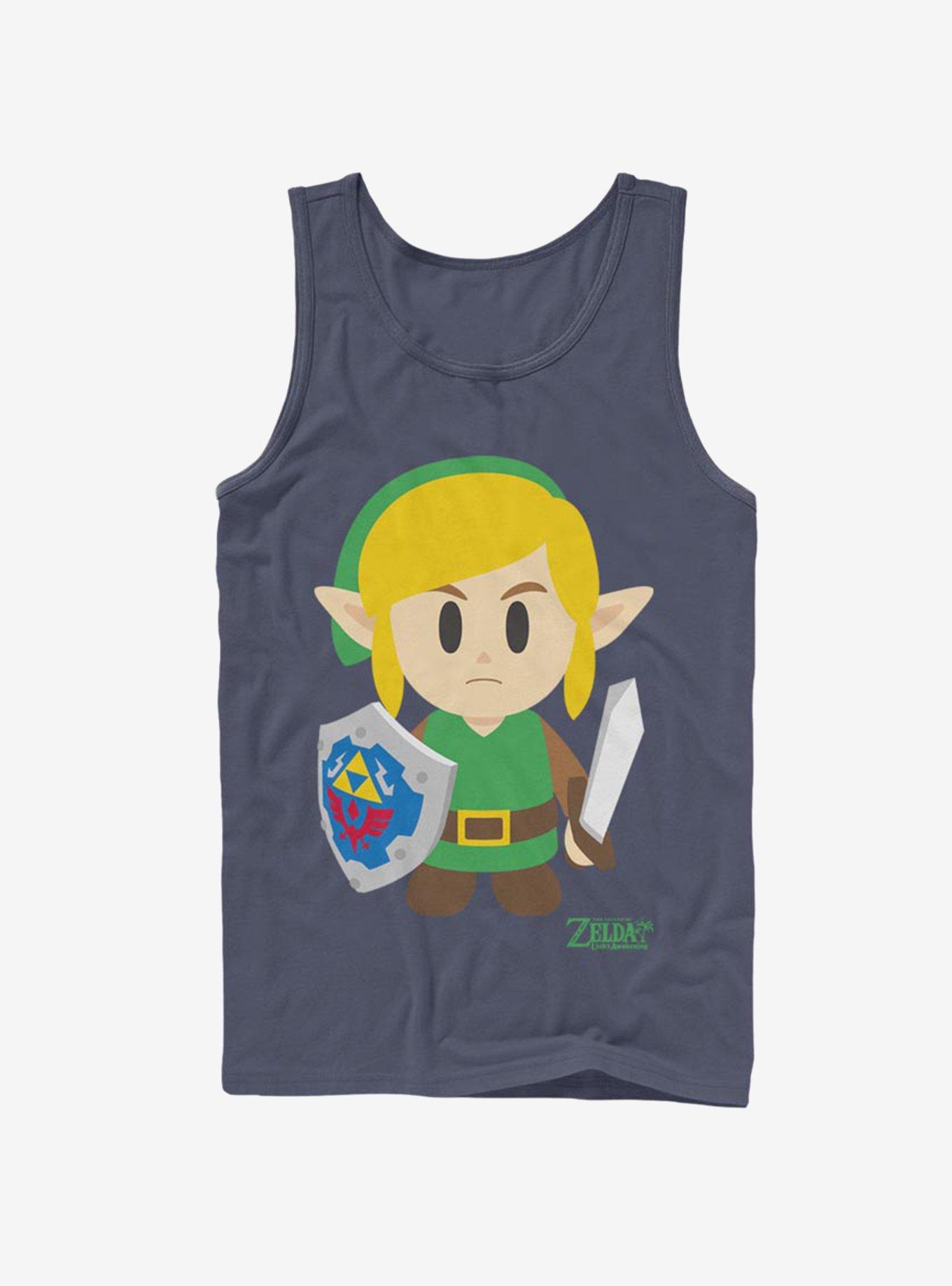 Nintendo The Legend of Zelda: Link's Awakening Link Avatar Color Tank, NAVY, hi-res