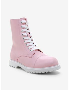 Pastel Pink Combat Boots, , hi-res