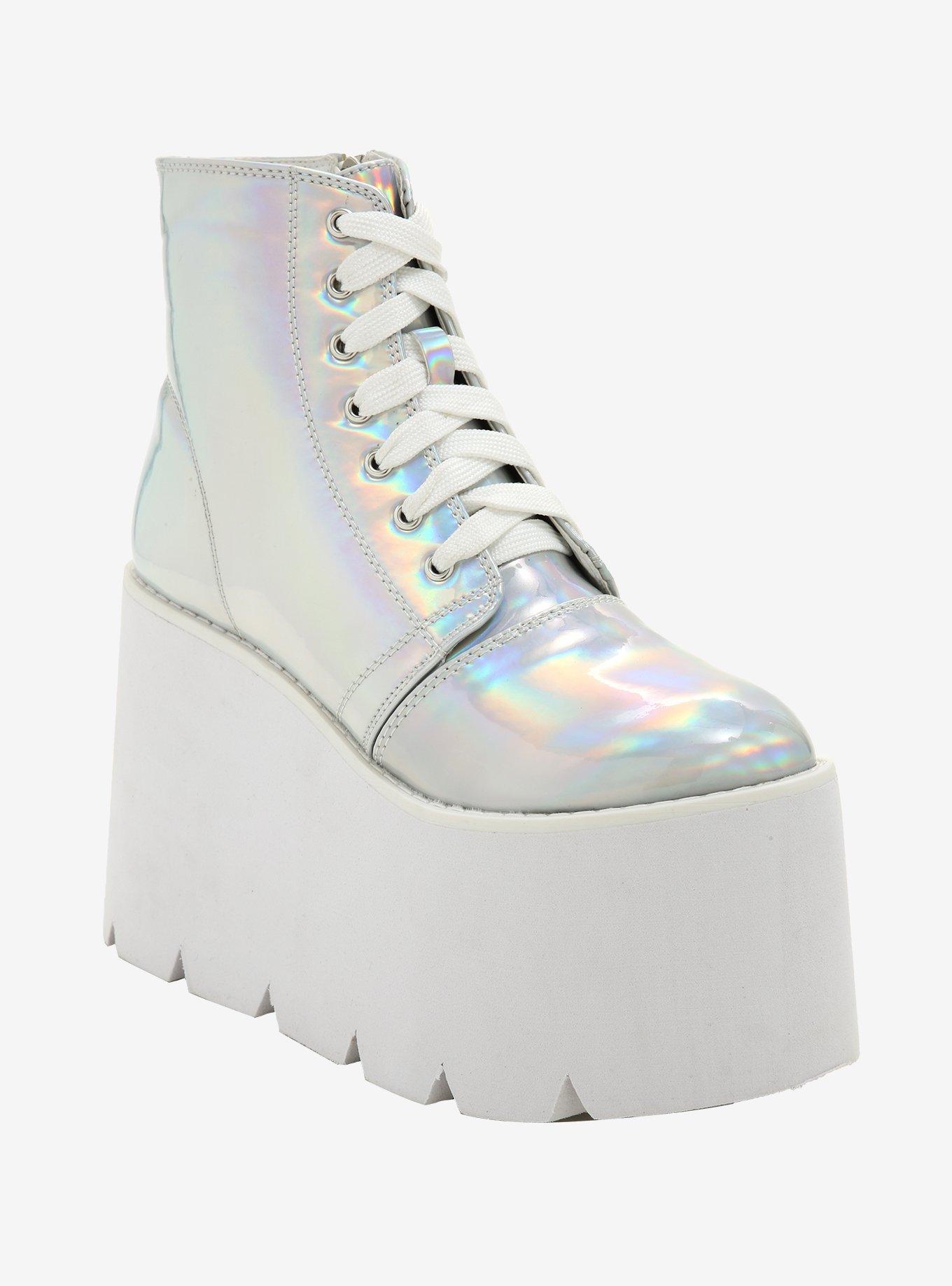 Holographic Platform Booties