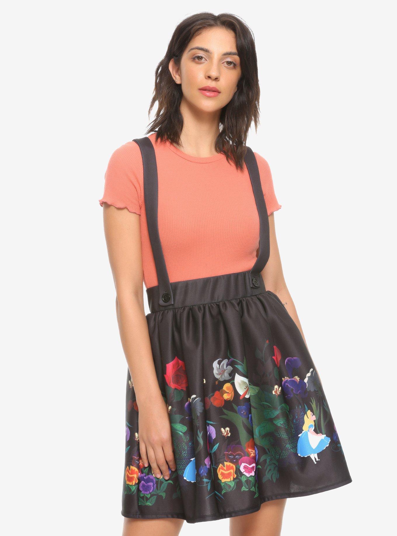 Disney Alice In Wonderland Flower Garden Suspender Skirt, MULTI, hi-res