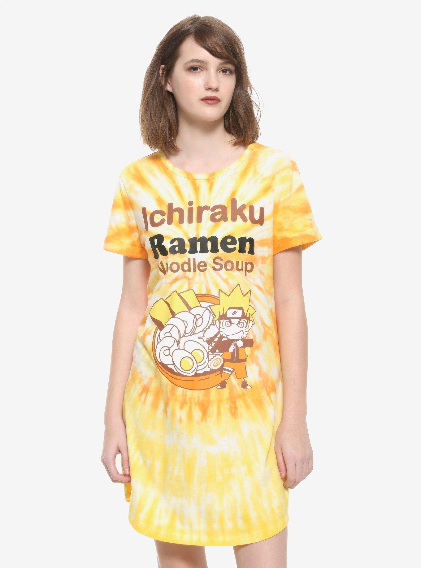 Naruto Shippuden Ichiraku Ramen Tie-Dye T-Shirt Dress, TIE DYE, hi-res