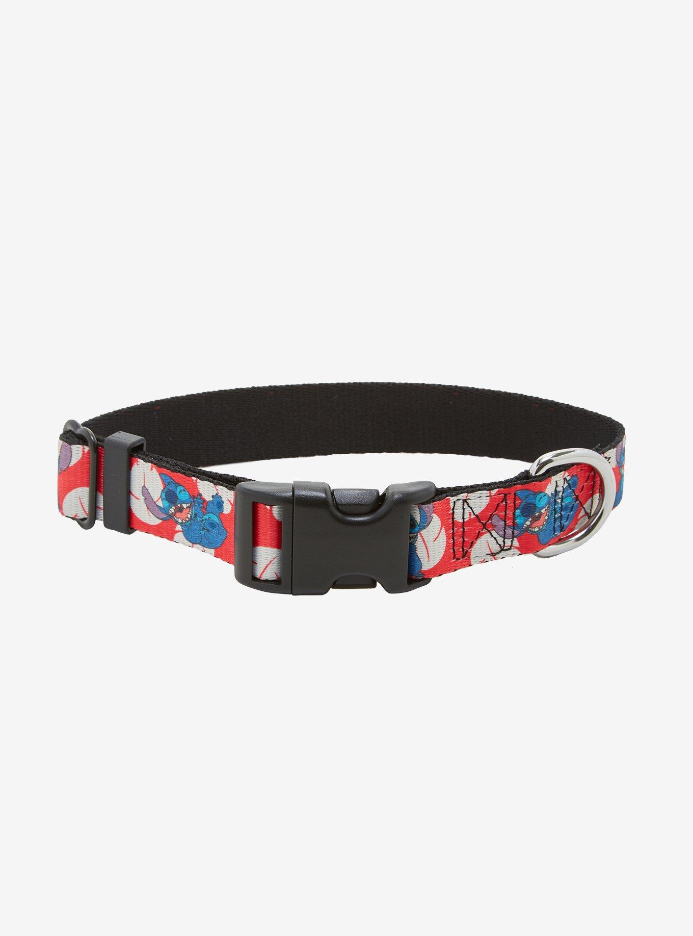 Buckle-Down Disney Lilo & Stitch Leaf Print Stitch Dog Collar, MULTI, hi-res