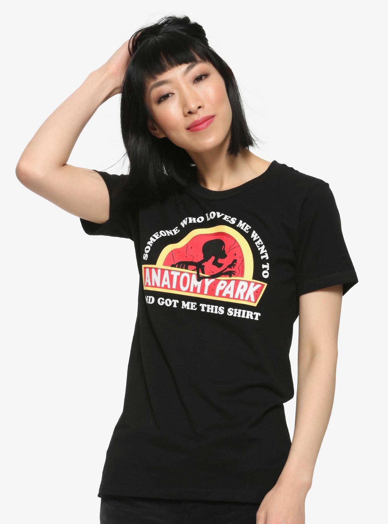 Rick and Morty Anatomy Park Women's T-Shirt - BoxLunch Exclusive, BLACK, hi-res