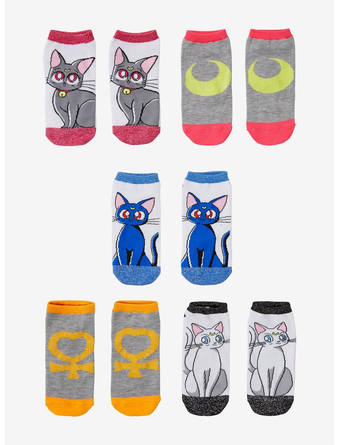 Sailor Moon Luna, Artemis, & Diana Ankle Sock Set - BoxLunch Exclusive, , hi-res