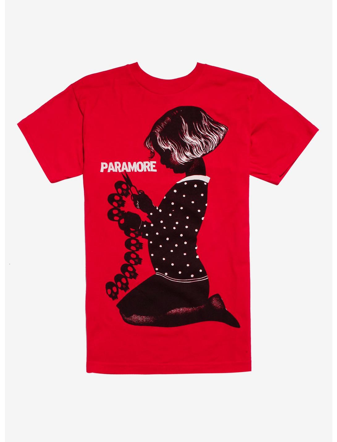 Paramore Kneeling Child T-Shirt, RED, hi-res