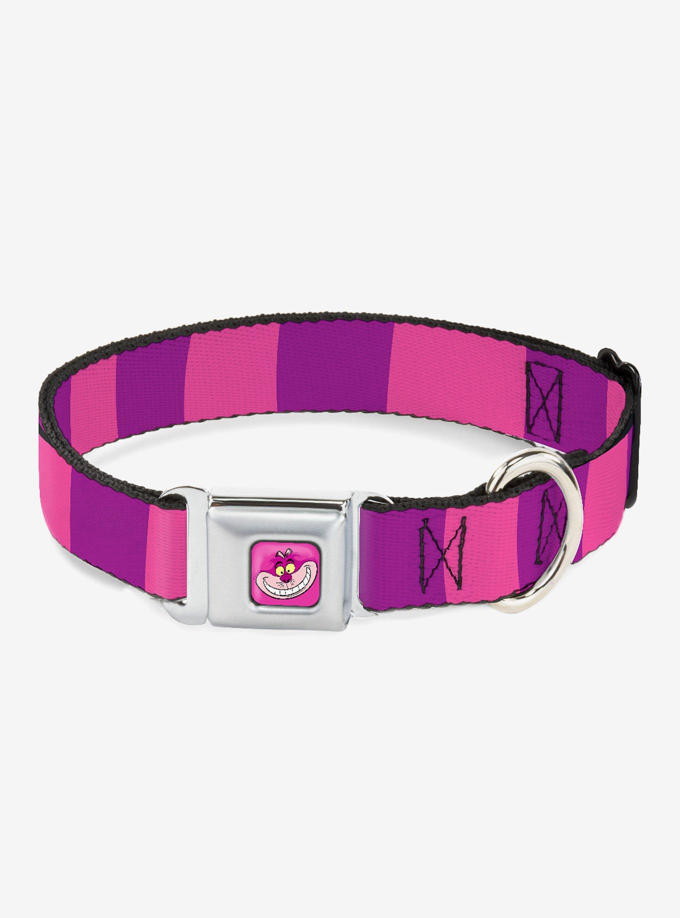 Disney Alice In Wonderland Cheshire Cat Striped Seatbelt Buckle Dog Collar, , hi-res