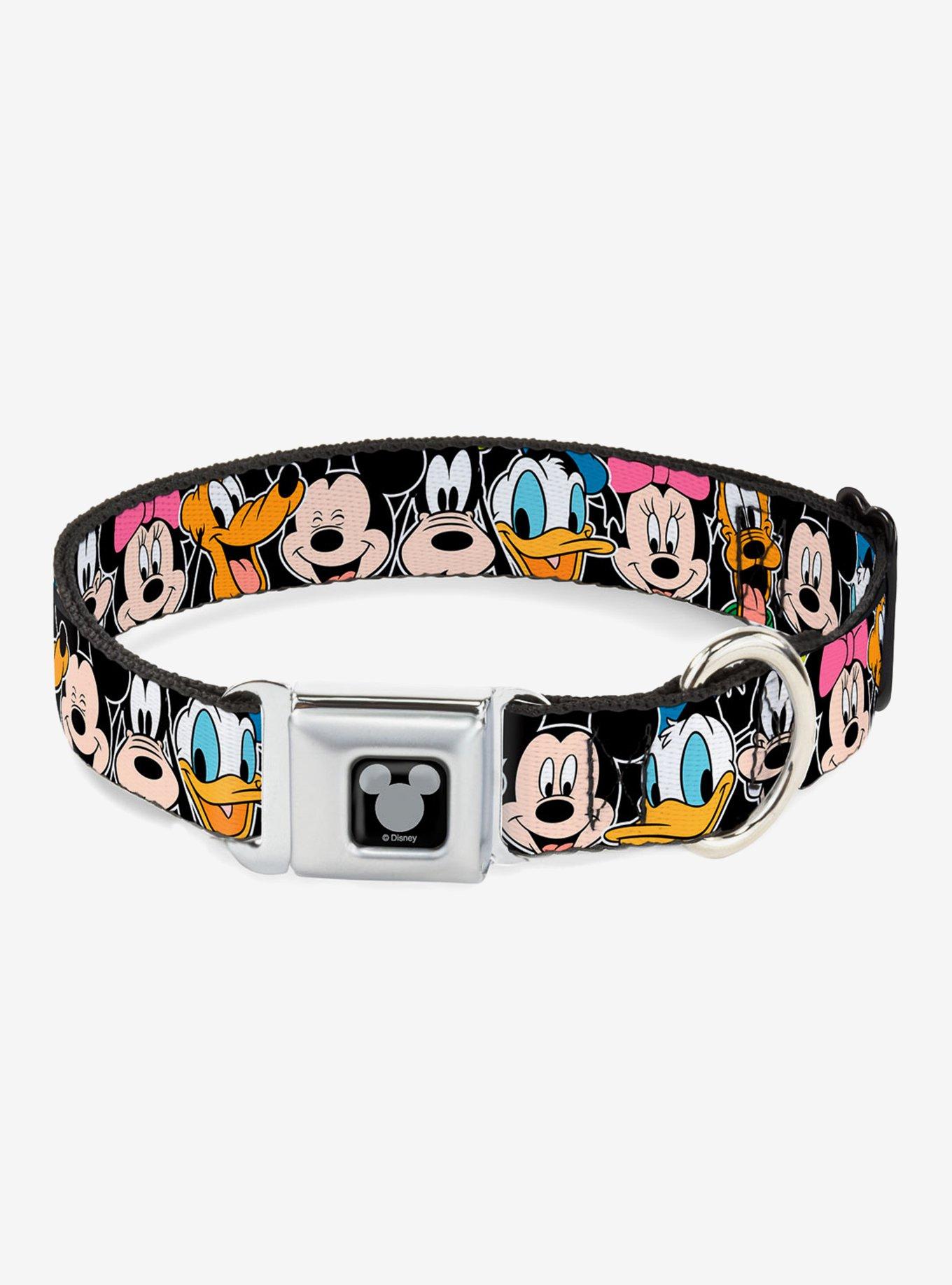 Disney Classic Character Faces Seatbelt Buckle Dog Collar, , hi-res