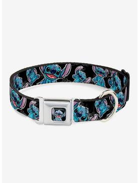 Disney Lilo & Stitch Poses Hibiscus Sketch Seatbelt Buckle Dog Collar, , hi-res
