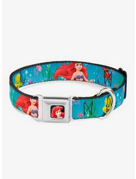 Disney The Little Mermaid Ariel Sebastian Flounder Scene Seatbelt Buckle Dog Collar, , hi-res