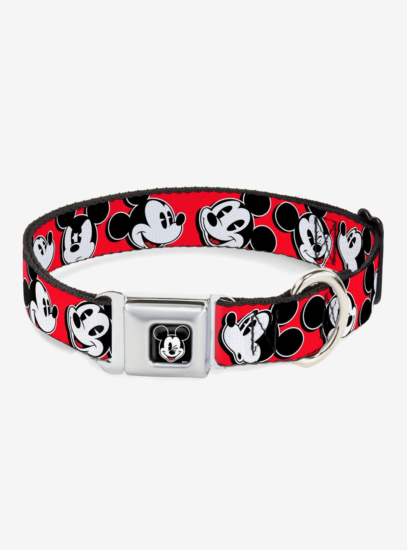 Disney Mickey Mouse Expressions Seatbelt Buckle Dog Collar, , hi-res