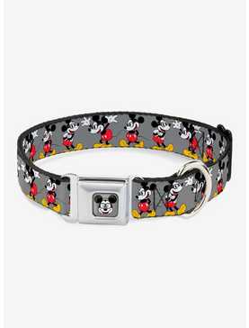 Disney Mickey Mouse Glasses Poses Seatbelt Buckle Dog Collar, , hi-res