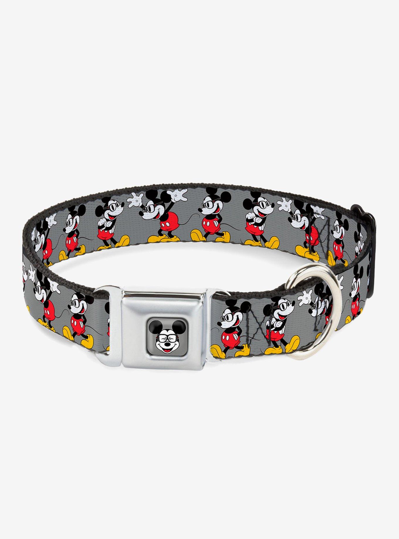 Disney Mickey Mouse Glasses Poses Seatbelt Buckle Dog Collar, , hi-res