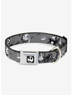 The Nightmare Before Christmas Jack And Sally Cemetery Scene Seatbelt Buckle Dog Collar, , hi-res