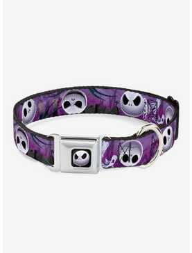 The Nightmare Before Christmas Jack Expressions Ghosts In Cemetery Seatbelt Buckle Dog Collar, , hi-res