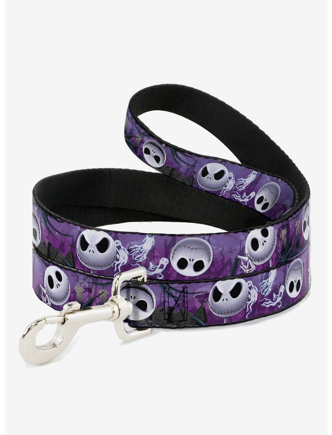 The Nightmare Before Christmas Jack Expressions Ghosts In Cemetery Dog Leash, , hi-res
