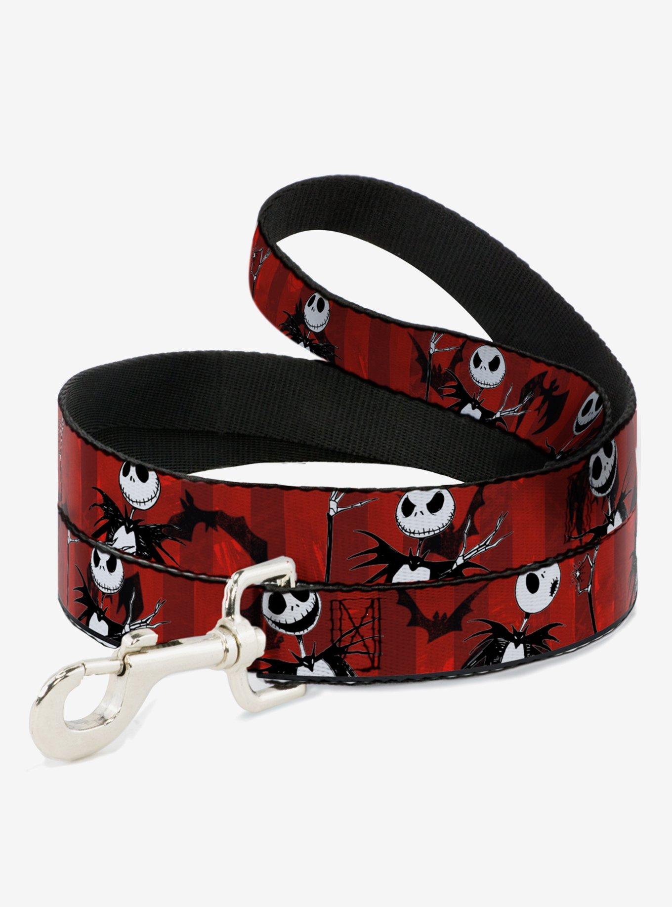 The Nightmare Before Christmas Jack Poses Bats Red Striped Dog Leash, , hi-res