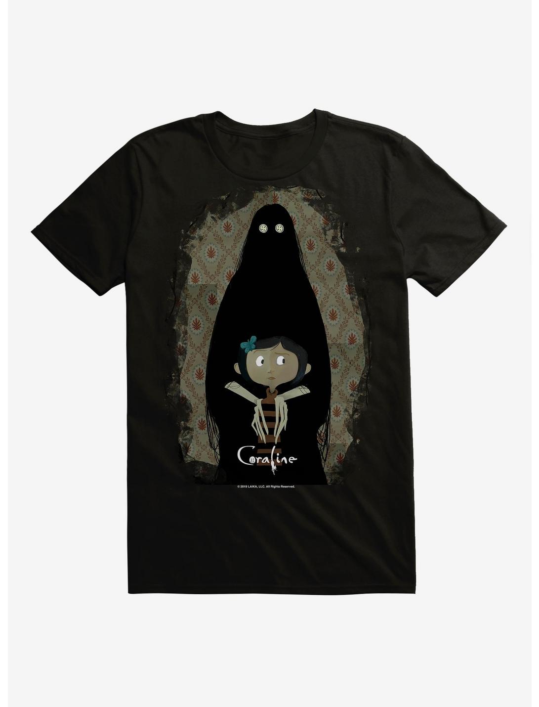 Coraline The Other Mother Shadow T-Shirt, BLACK, hi-res