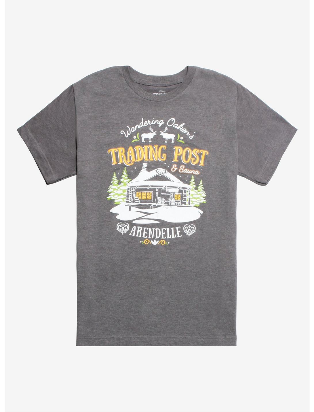 Frozen Wandering Oaken's Trading Post & Sauna T-Shirt, GREY, hi-res