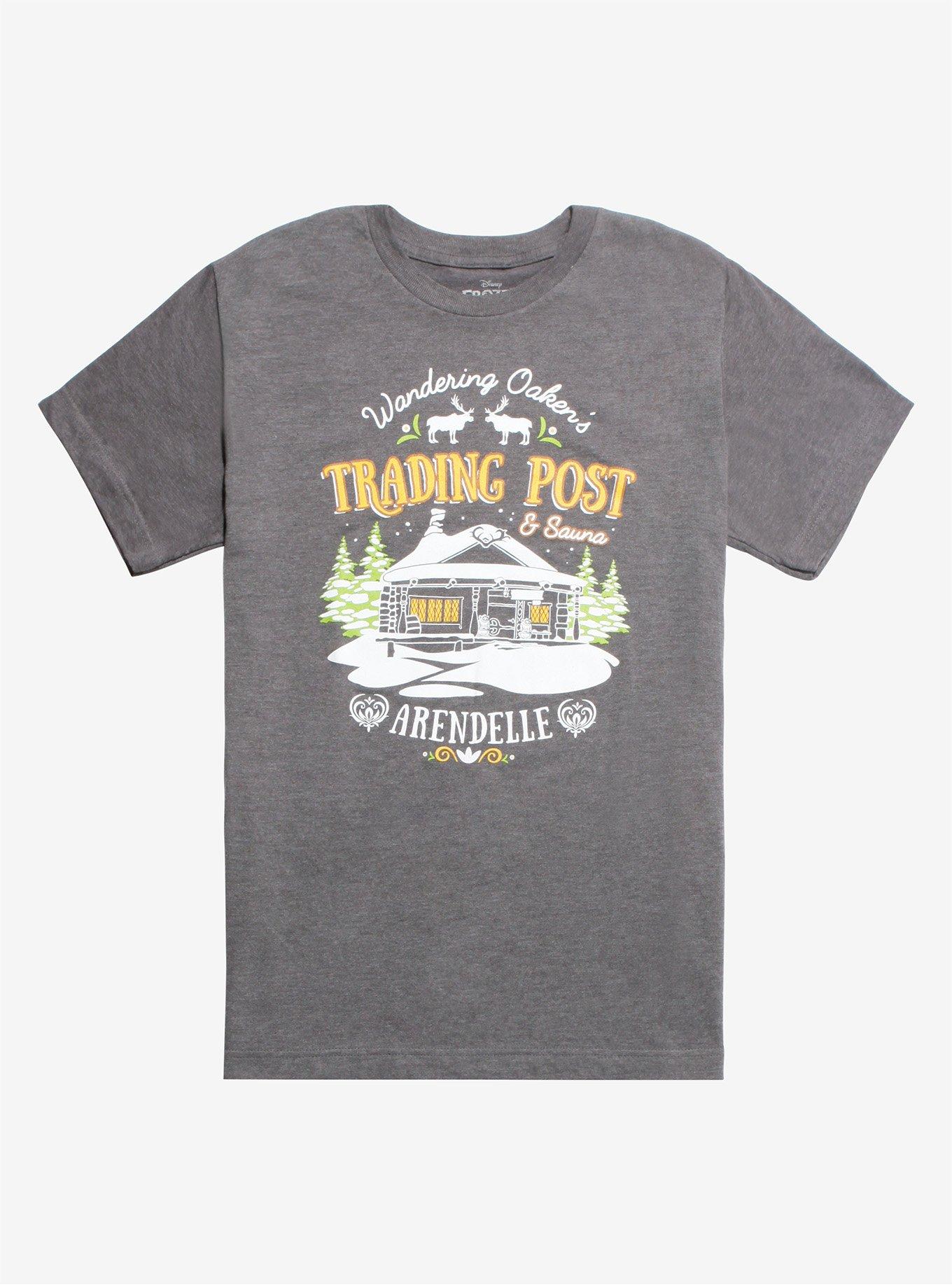 Frozen Wandering Oaken's Trading Post & Sauna T-Shirt, GREY, hi-res