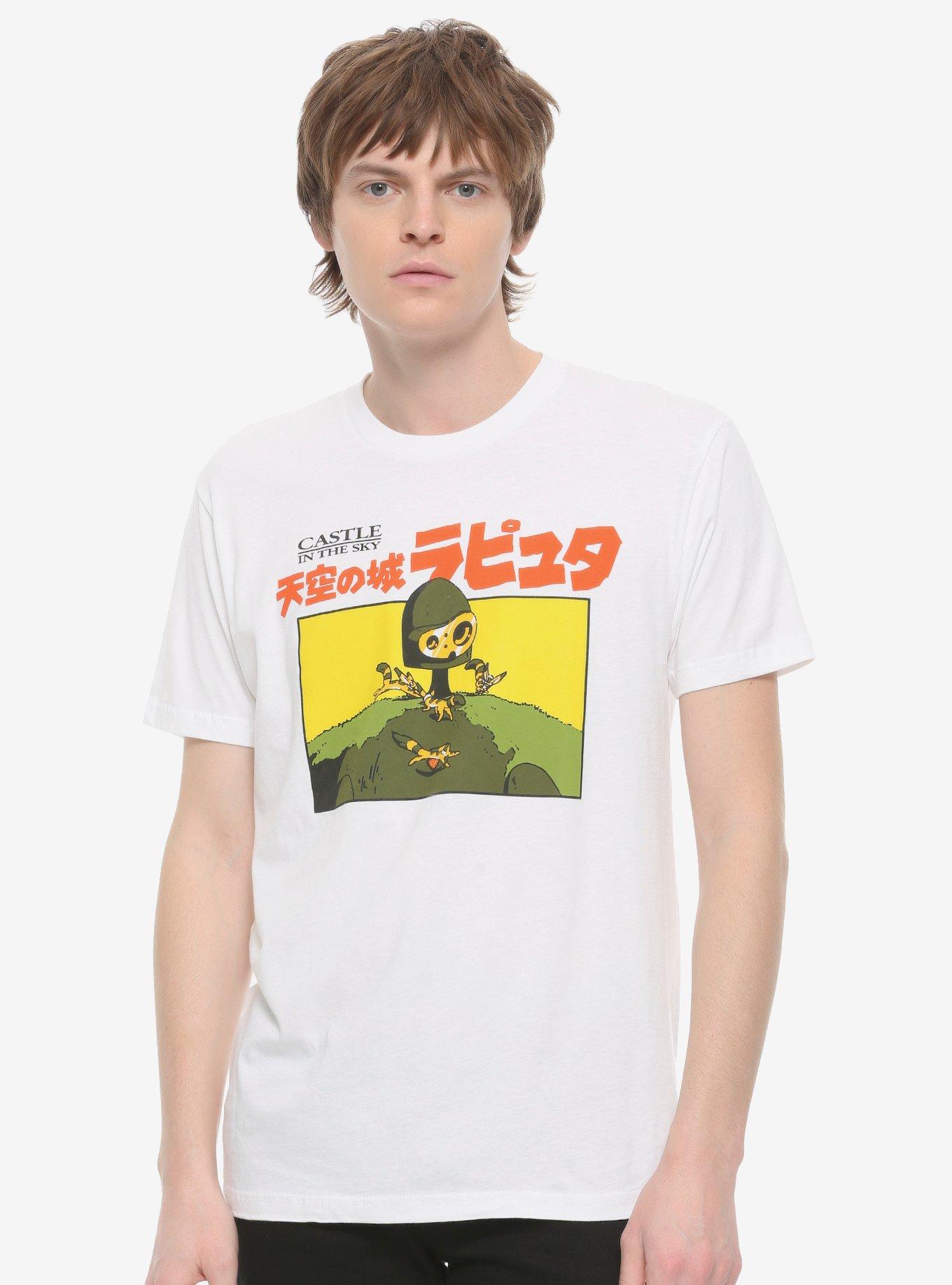 Studio Ghibli Castle in the Sky Robot & Fox Squirrels T-Shirt - BoxLunch Exclusive, WHITE, hi-res