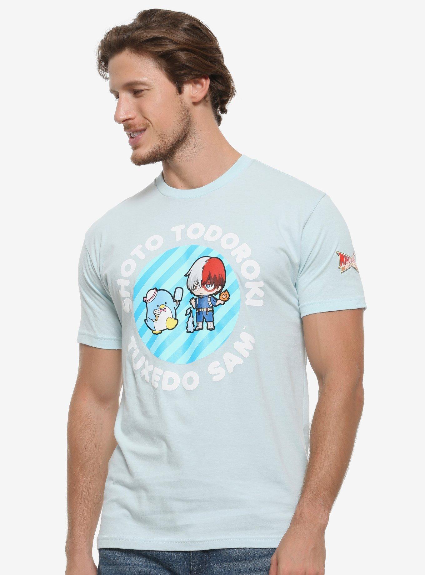 My Hero Academia x Hello Kitty and Friends Todoroki & Tuxedo Sam T-Shirt - BoxLunch Exclusive, BLUE, hi-res