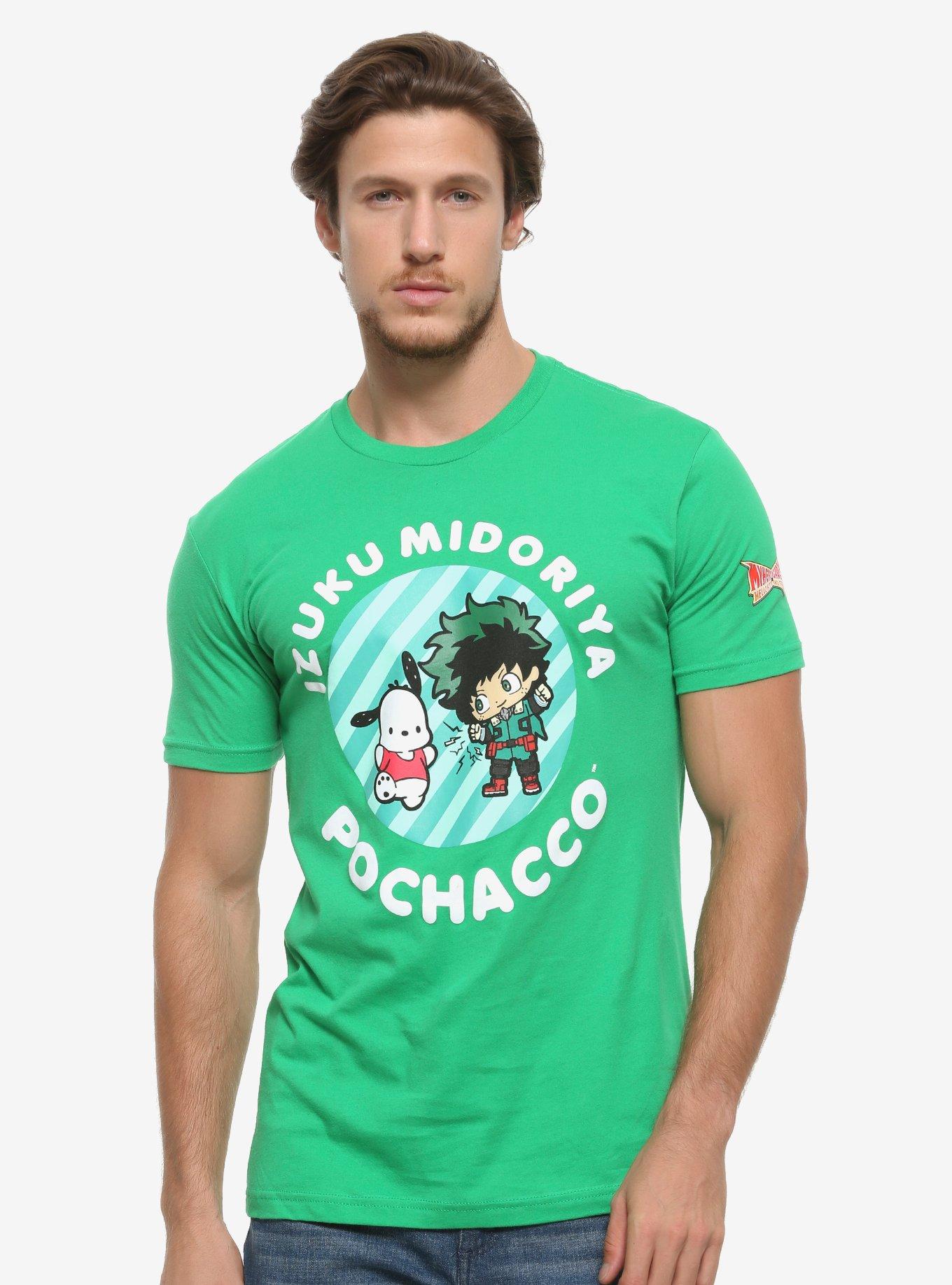 My Hero Academia x Hello Kitty and Friends Deku & Pochacco T-Shirt - BoxLunch Exclusive, GREEN, hi-res