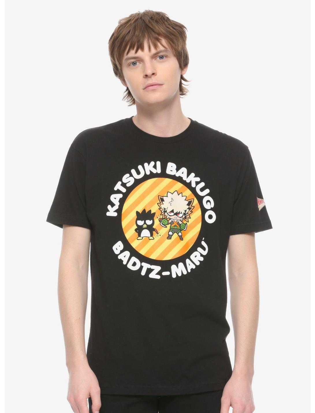 My Hero Academia x Hello Kitty and Friends Bakugo & Badtz-Maru T-Shirt - BoxLunch Exclusive, BLACK, hi-res