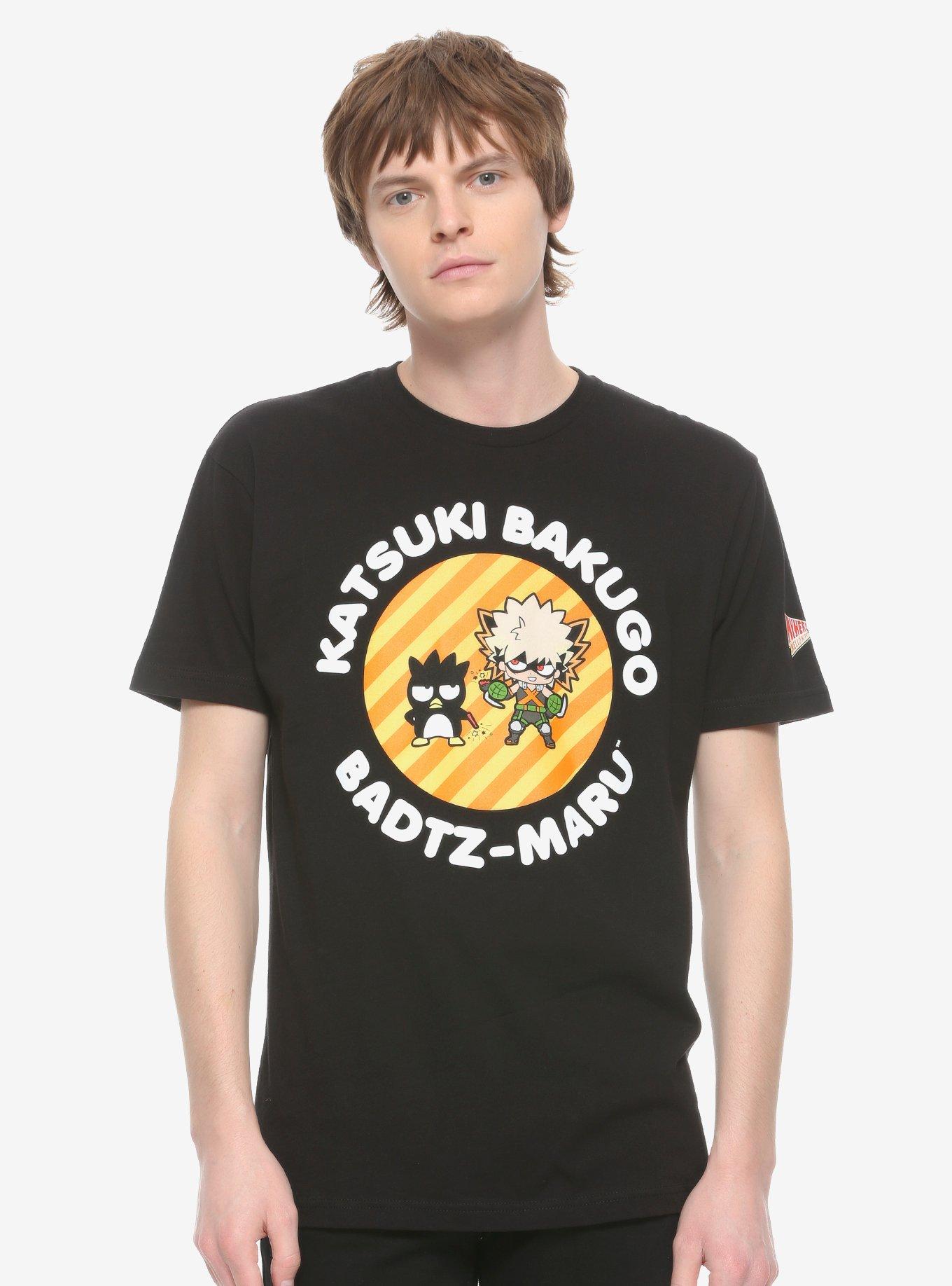 My Hero Academia x Hello Kitty and Friends Bakugo & Badtz-Maru T-Shirt - BoxLunch Exclusive, BLACK, hi-res