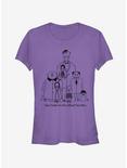 The Addams Family Family Portrait Simple Girls T-Shirt, PURPLE, hi-res