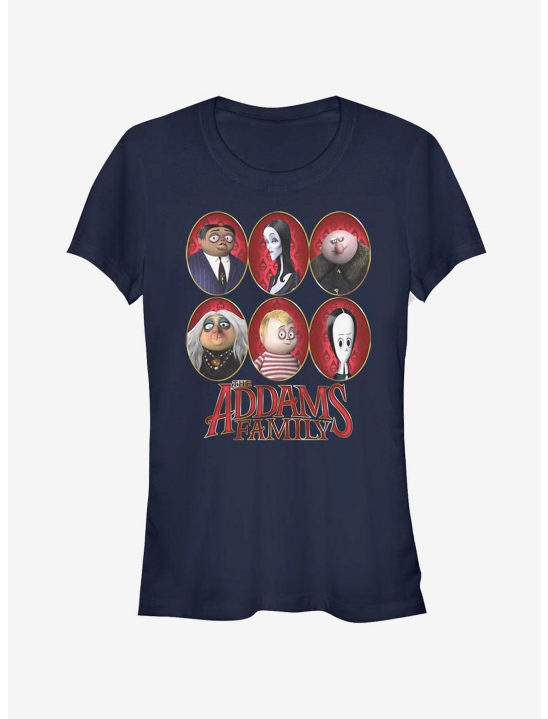 The Addams Family Family Portrait Girls T-Shirt, NAVY, hi-res