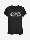 The Addams Family Theatrical Logo Girls T-Shirt, BLACK, hi-res
