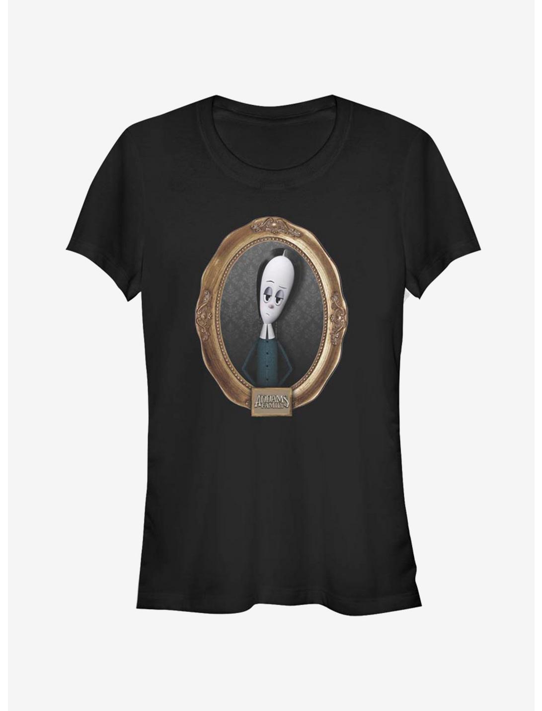 The Addams Family Wednesday Portrait Girls T-Shirt, BLACK, hi-res