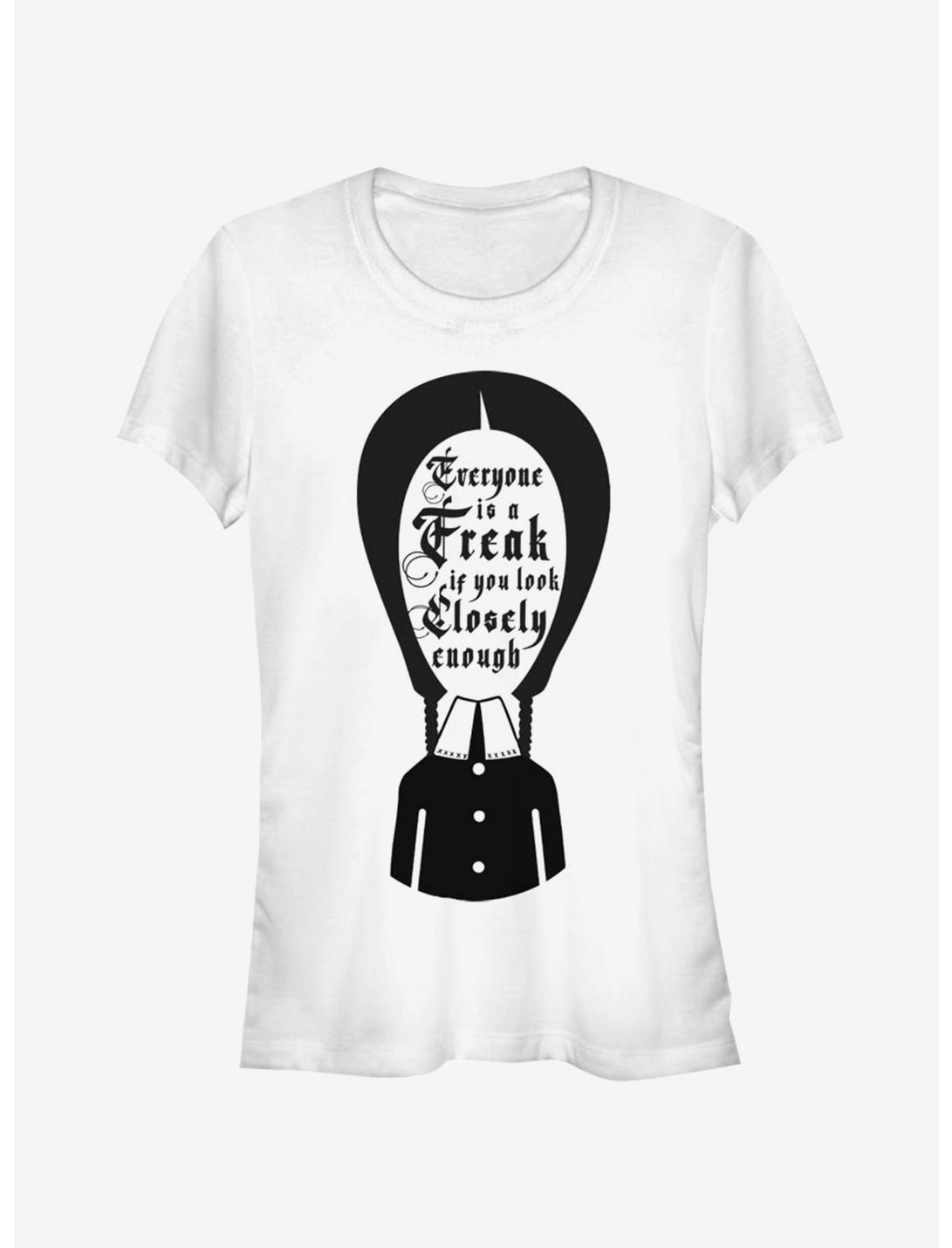 The Addams Family Wednesday Freak Girls T-Shirt, WHITE, hi-res