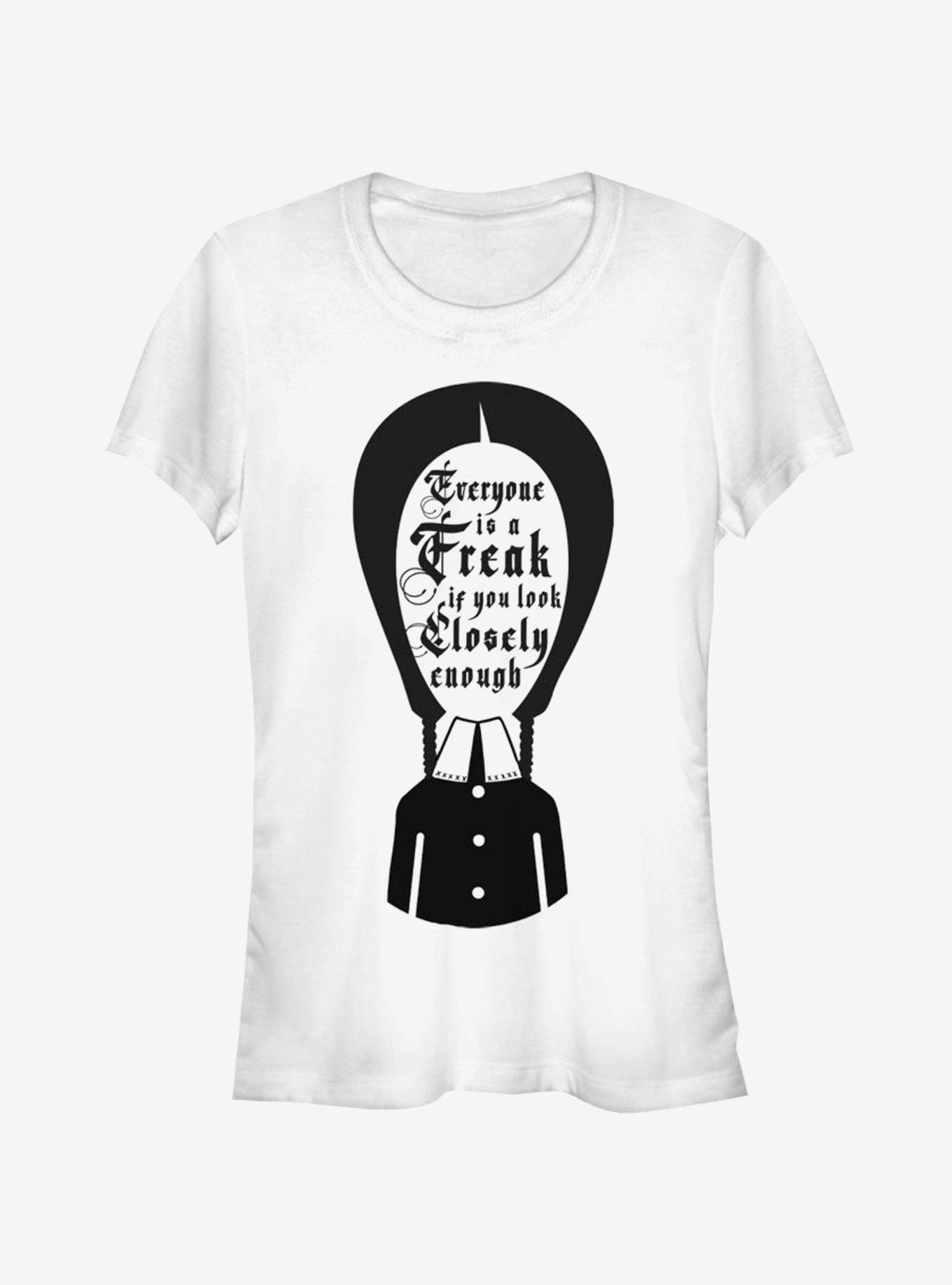 The Addams Family Wednesday Freak Girls T-Shirt, WHITE, hi-res