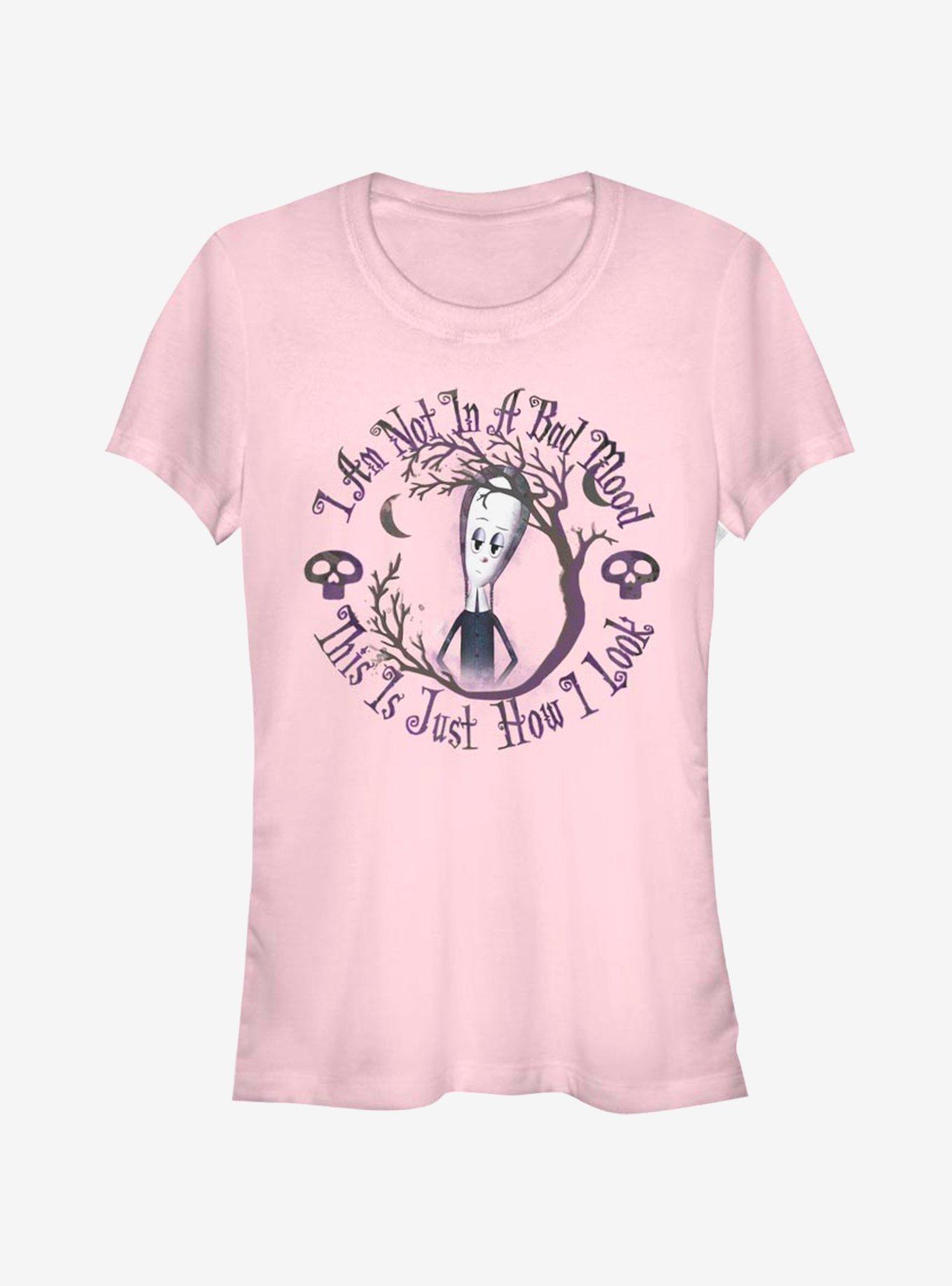 The Addams Family Wednesday Watercolor Girls T-Shirt, LIGHT PINK, hi-res