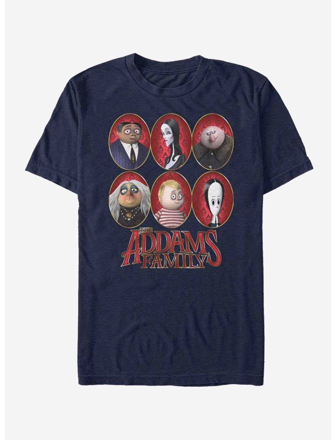 The Addams Family Family Portraits T-Shirt, NAVY, hi-res