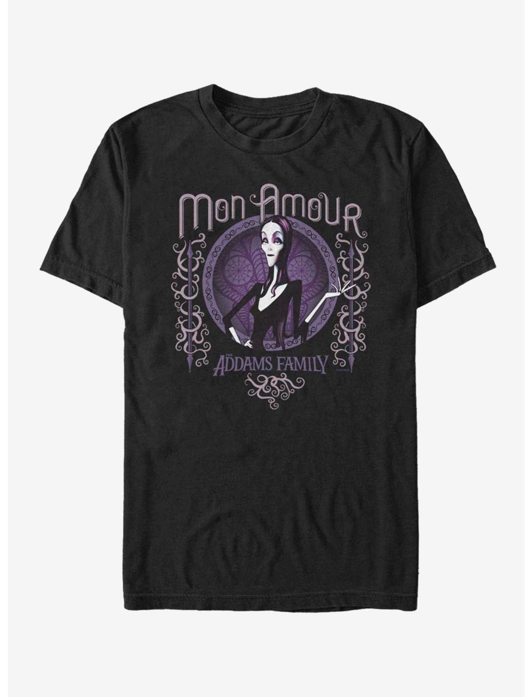 The Addams Family Mon Amour T-Shirt, BLACK, hi-res