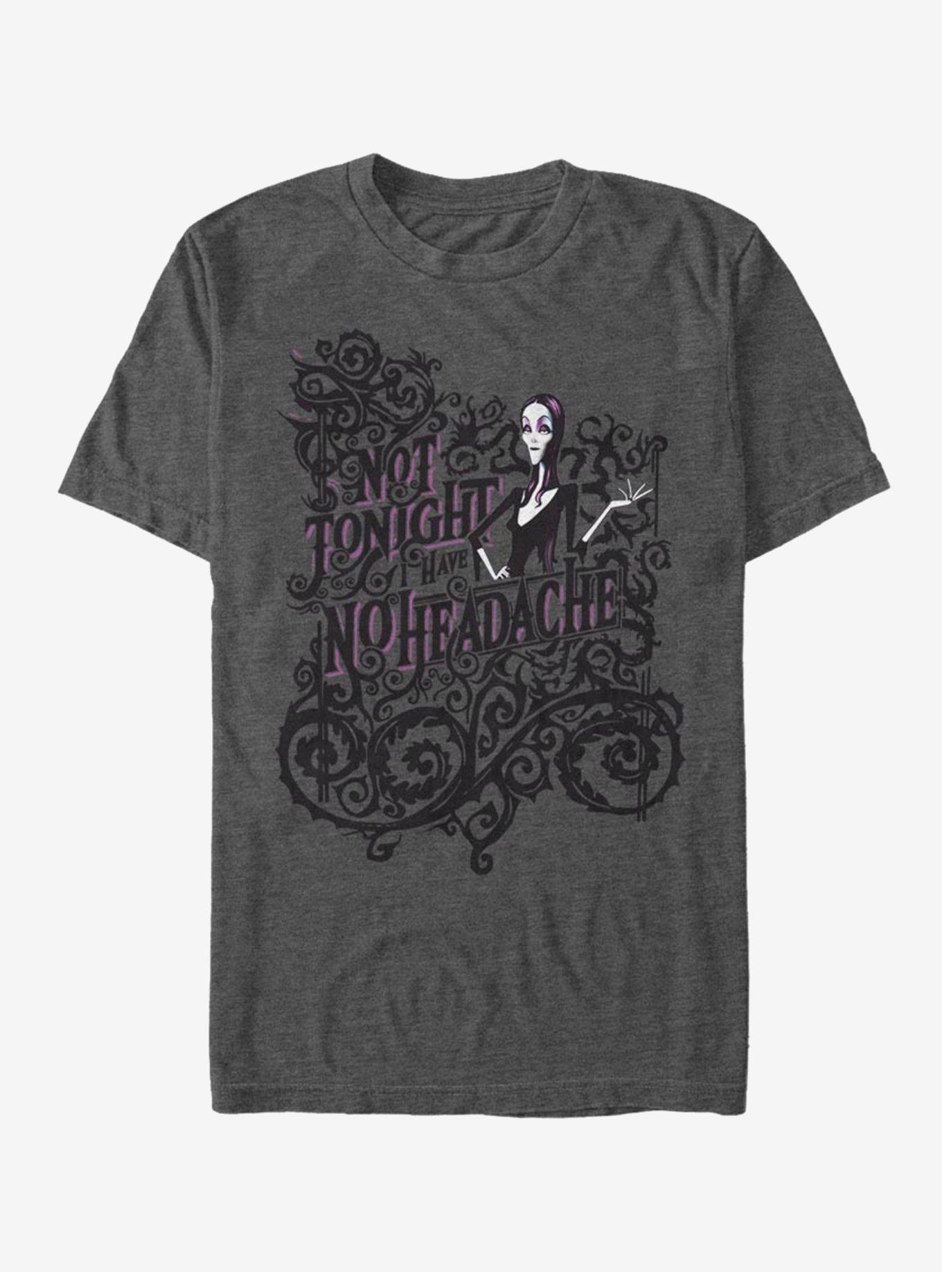 The Addams Family No Headache T-Shirt, CHAR HTR, hi-res
