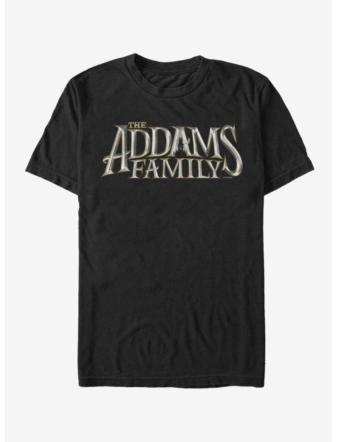 The Addams Family Theatrical Logo T-Shirt, BLACK, hi-res