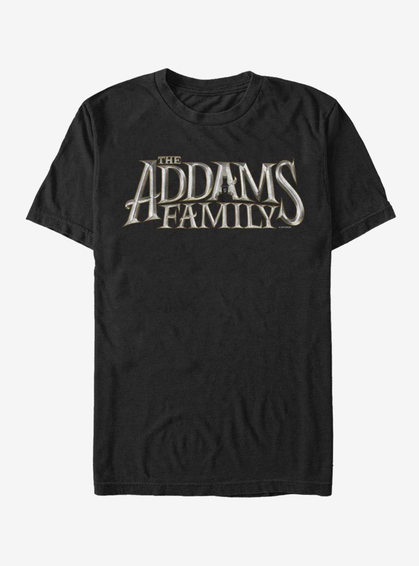 The Addams Family Theatrical Logo T-Shirt, BLACK, hi-res