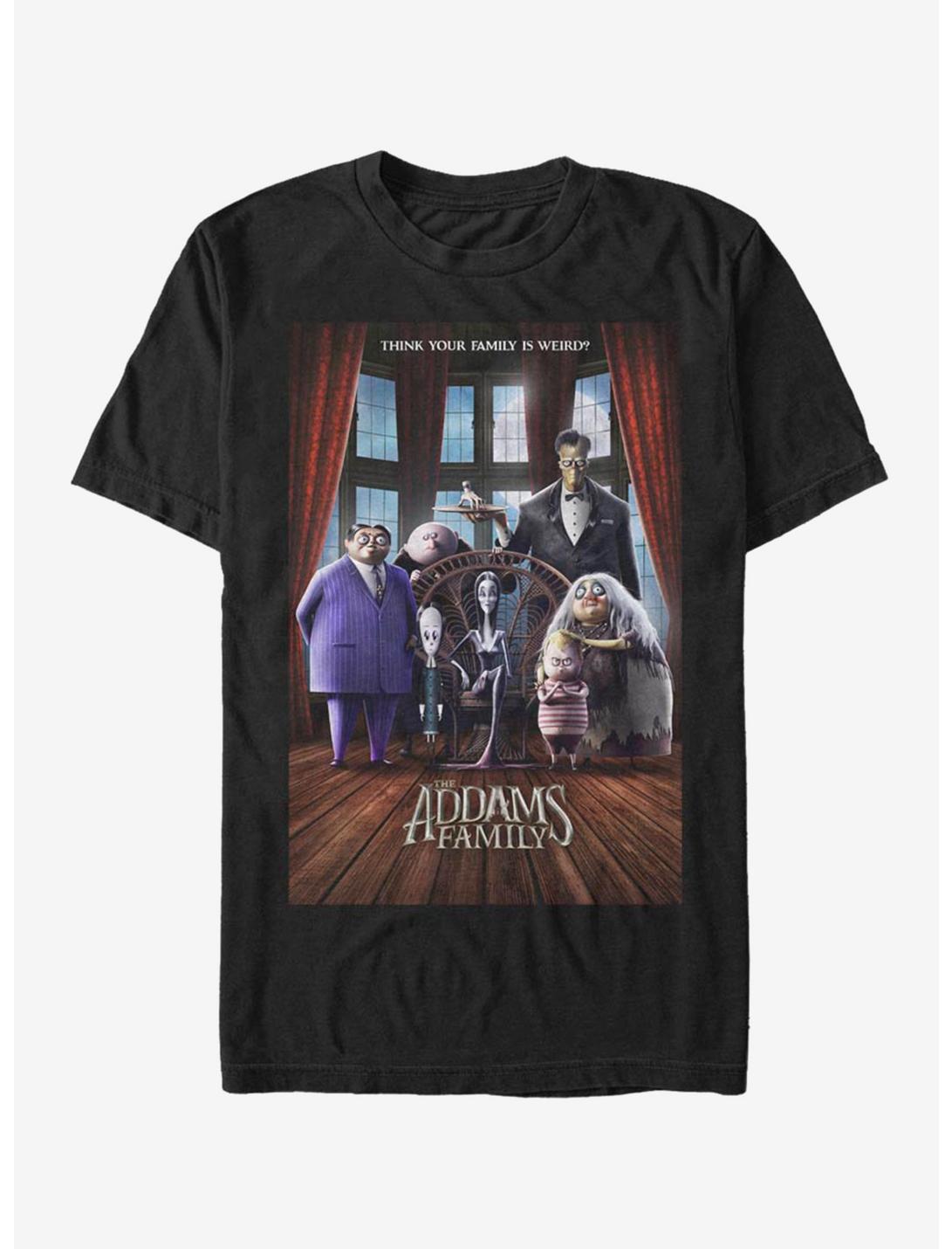 The Addams Family Theatrical Poster T-Shirt, BLACK, hi-res