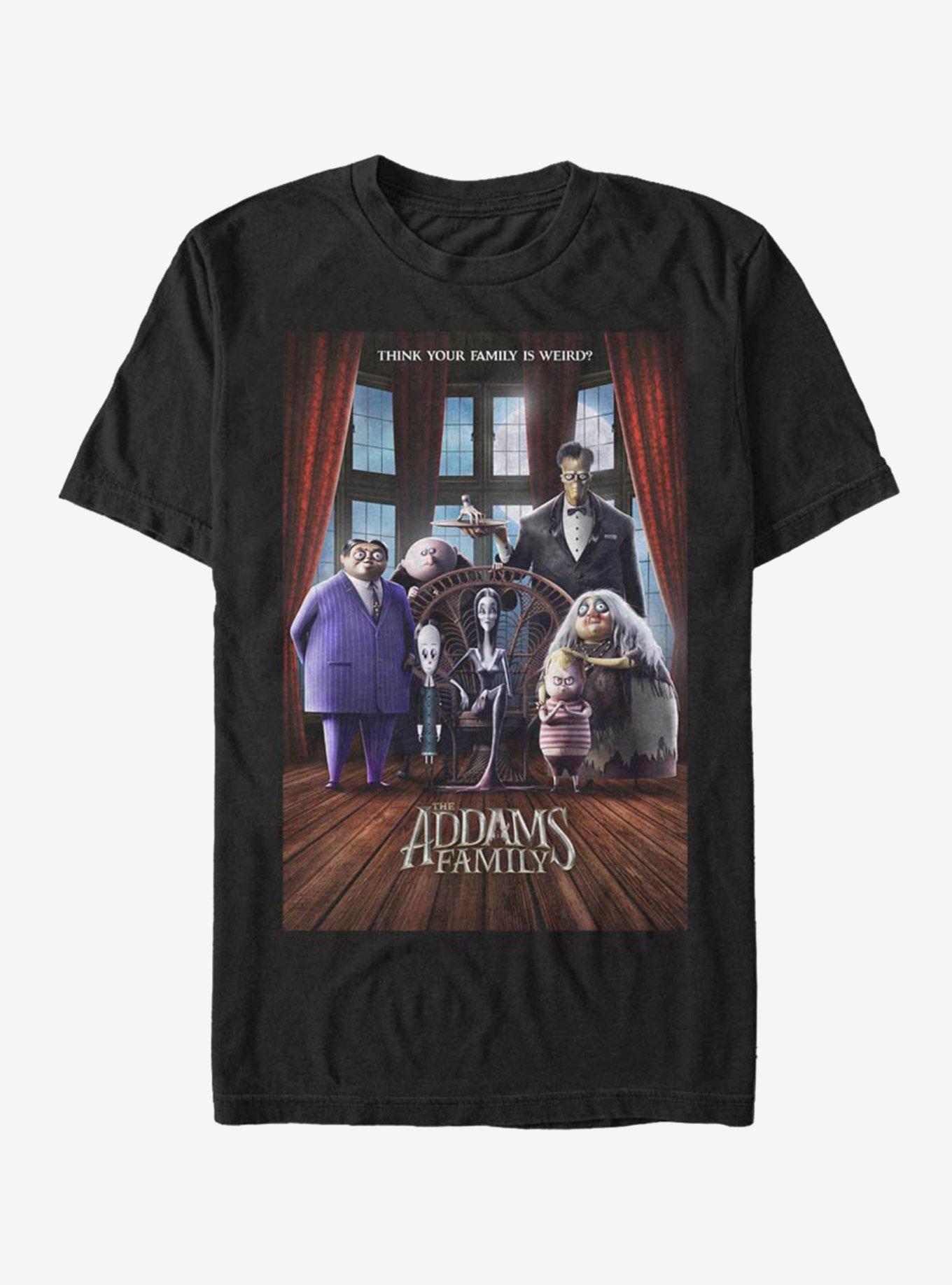 The Addams Family Theatrical Poster T-Shirt, BLACK, hi-res