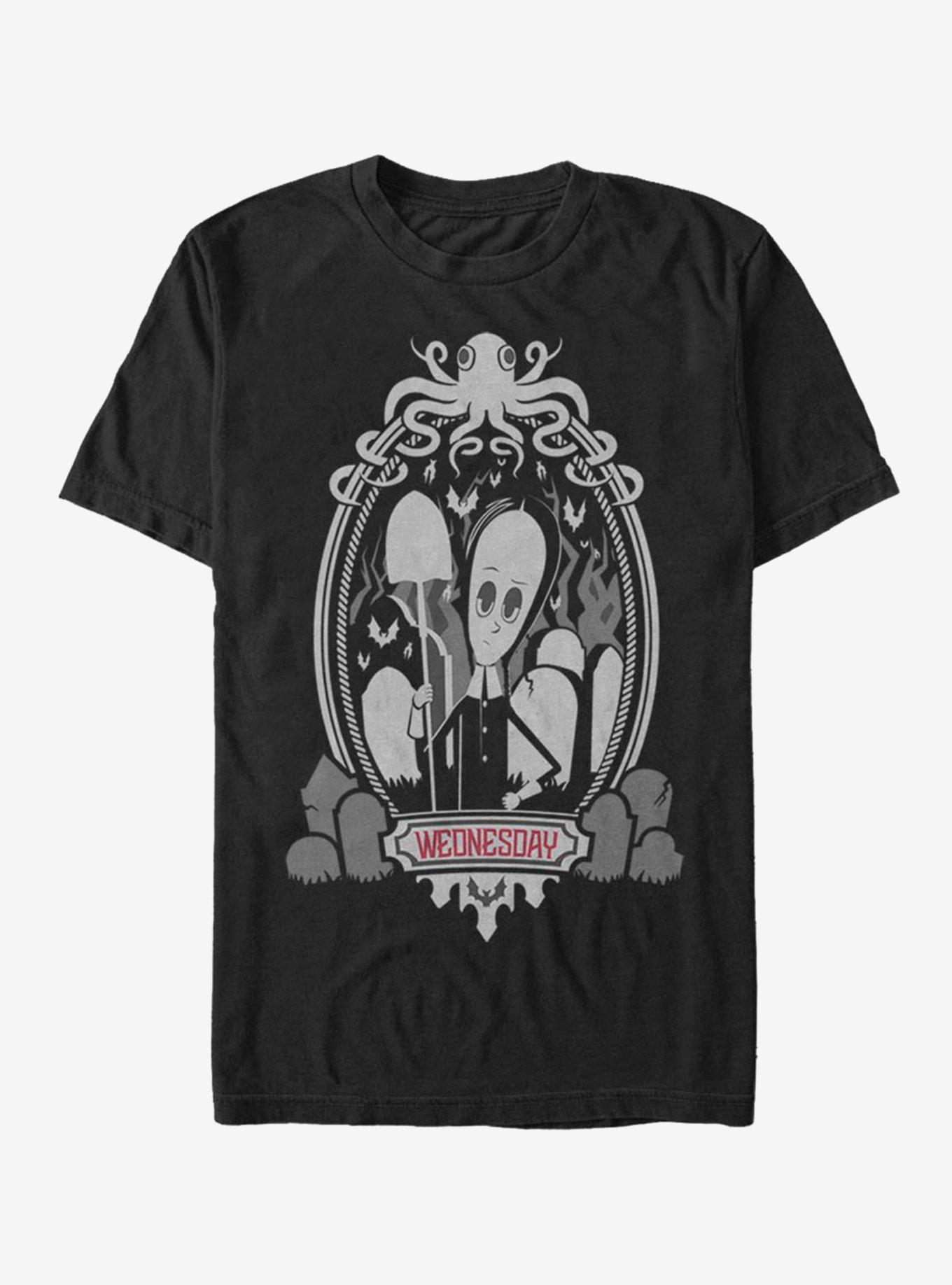 The Addams Family Wednesday Frame T-Shirt, BLACK, hi-res