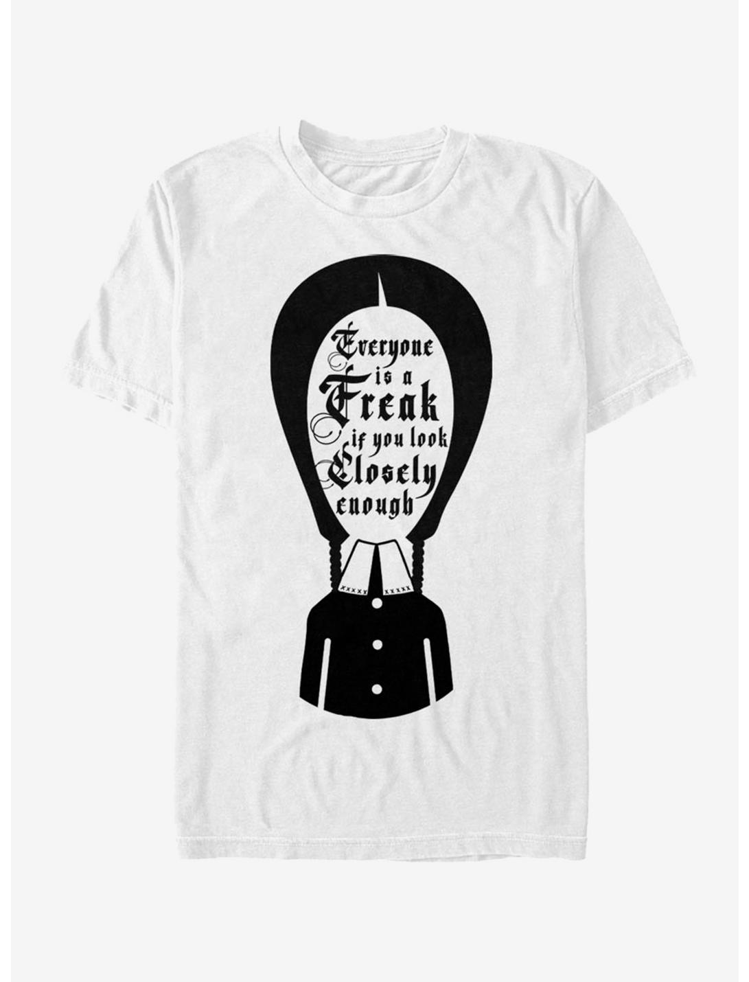 The Addams Family Wednesday Portrait T-Shirt, WHITE, hi-res