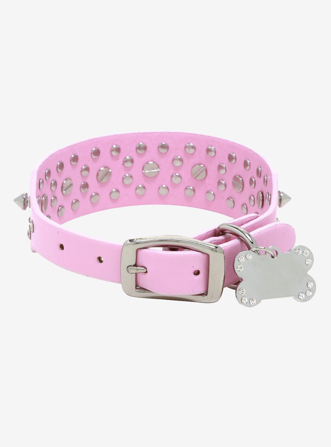 DC Comics Birds Of Prey Studded Pink Pet Collar, MULTI, hi-res