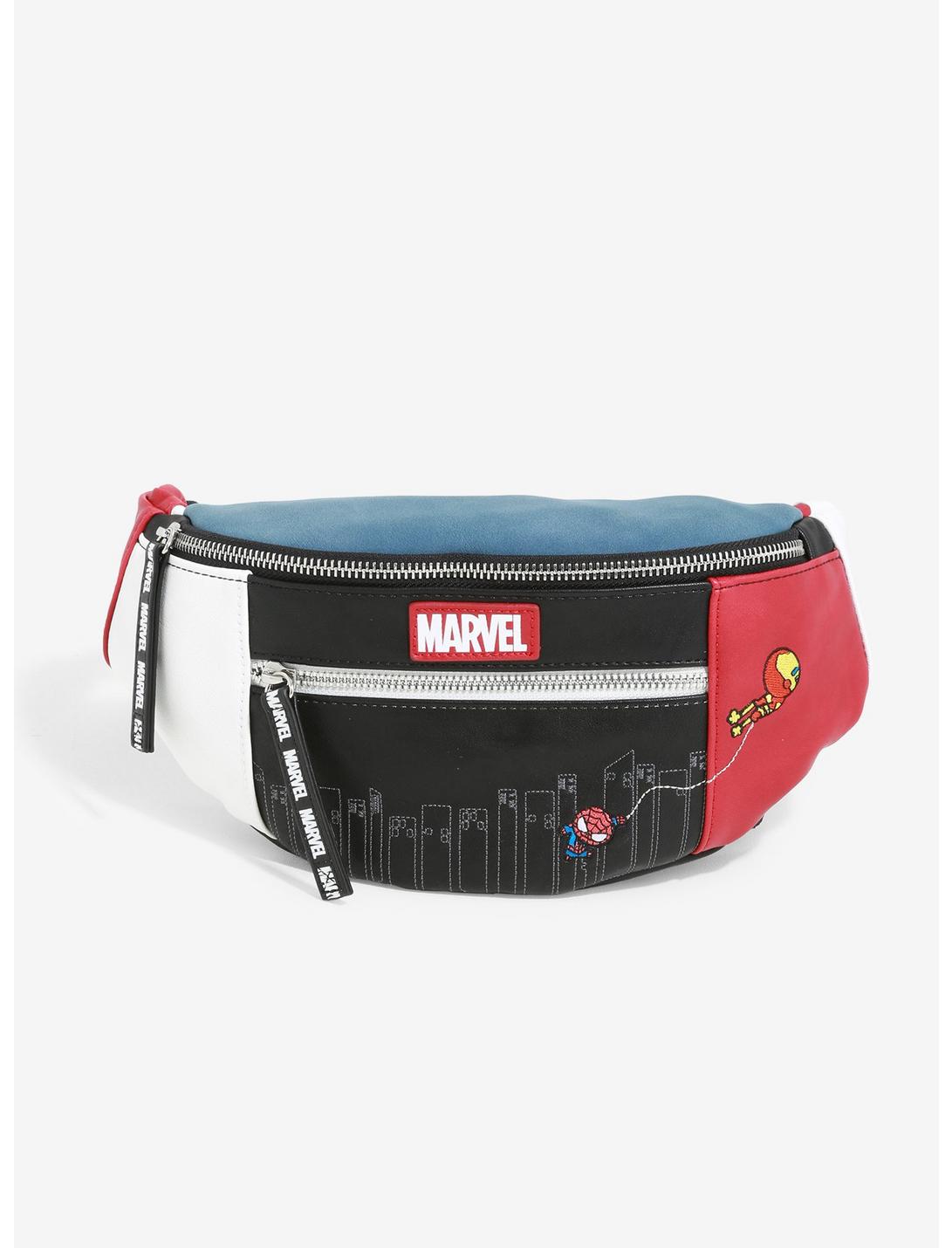 Loungefly Marvel Iron Man Spider-Man Fanny Pack - BoxLunch Exclusive, , hi-res