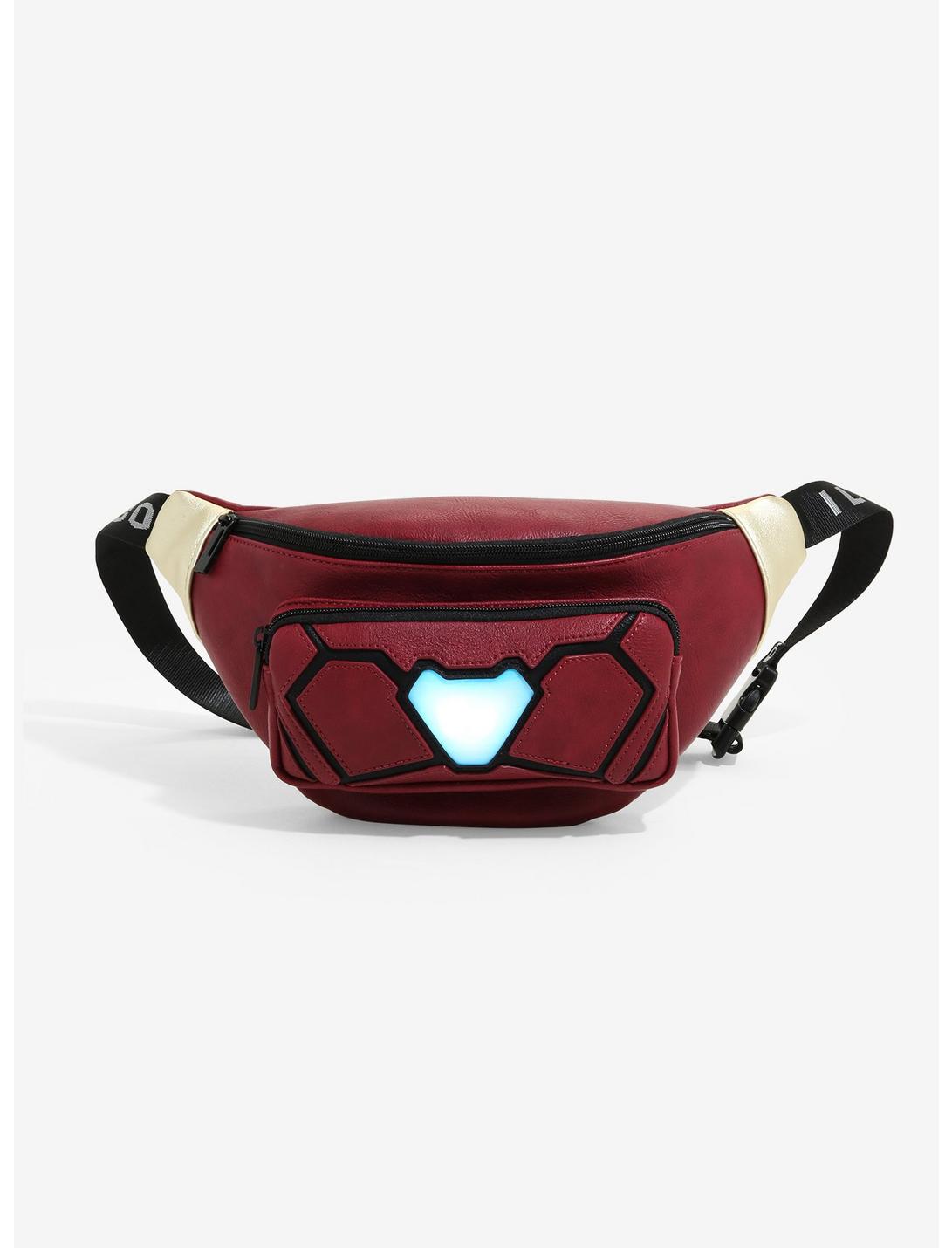 Loungefly Marvel Iron Man Arc Reactor Light-Up Fanny Pack - BoxLunch Exclusive, , hi-res