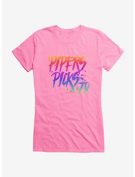 HT Creators: PipersPicksTV Neon Logo Girls T-Shirt, , hi-res