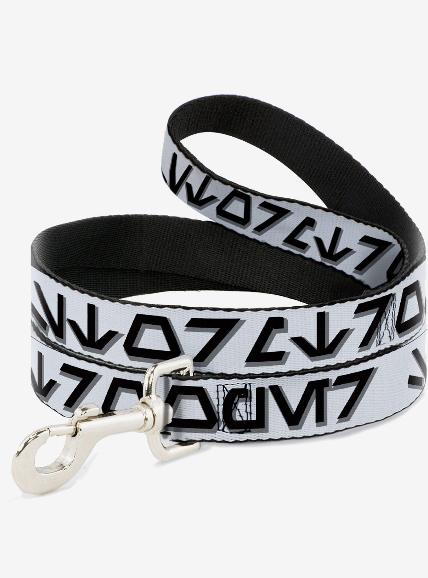 Star Wars Aurebesh Stormtrooper White Gray Black Dog Leash 6 Ft BoxLunch